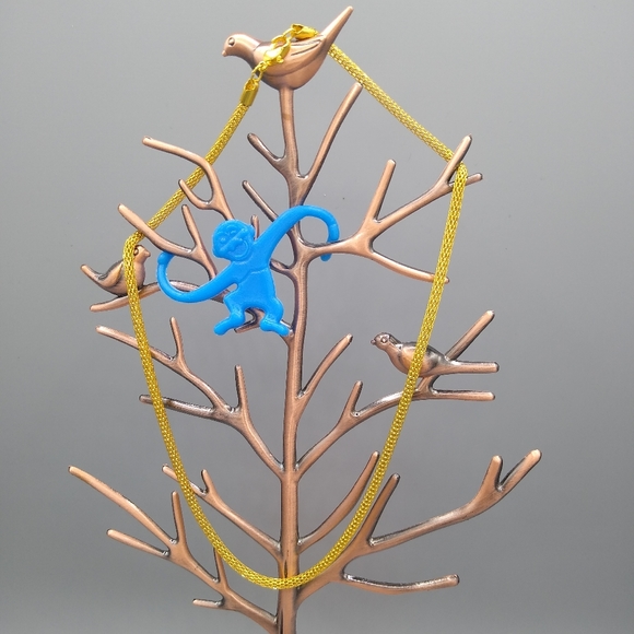 Gold tone Knitted Metal Mesh Rope Chain Necklace - Picture 2 of 12